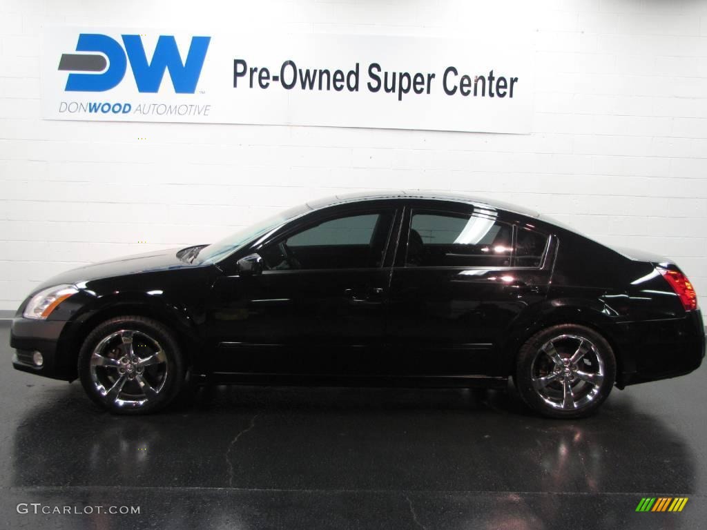 2006 Maxima 3.5 SL - Onyx Black / Black photo #6