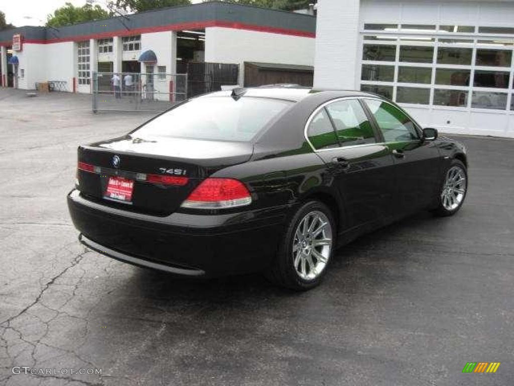 2004 7 Series 745i Sedan - Jet Black / Black/Black photo #11