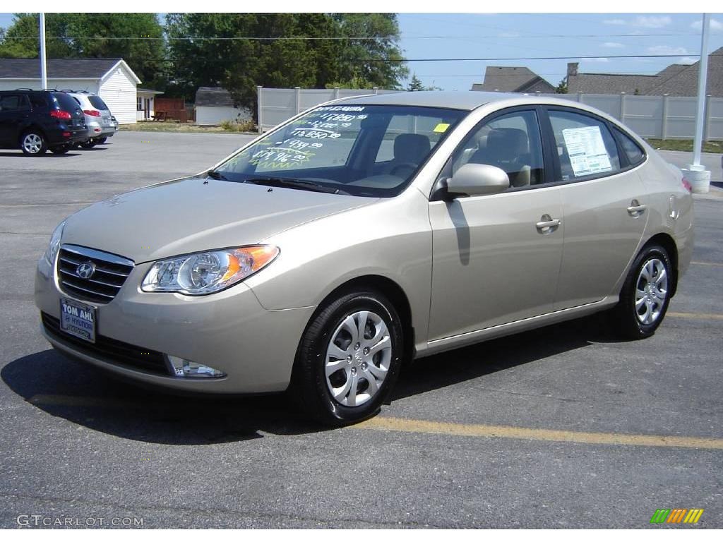 2009 Elantra GLS Sedan - Laguna Sand / Beige photo #3