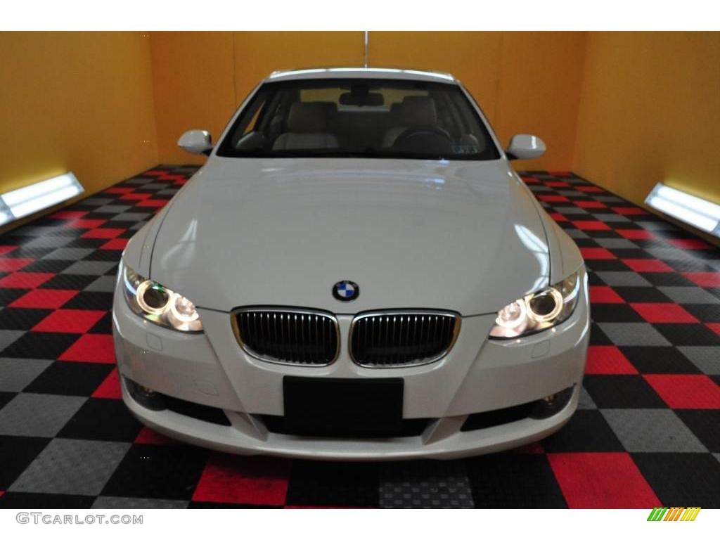 2007 3 Series 328i Coupe - Alpine White / Cream Beige photo #2