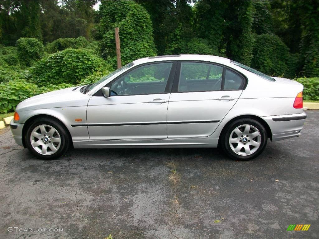 2001 3 Series 325i Sedan - Titanium Silver Metallic / Black photo #6