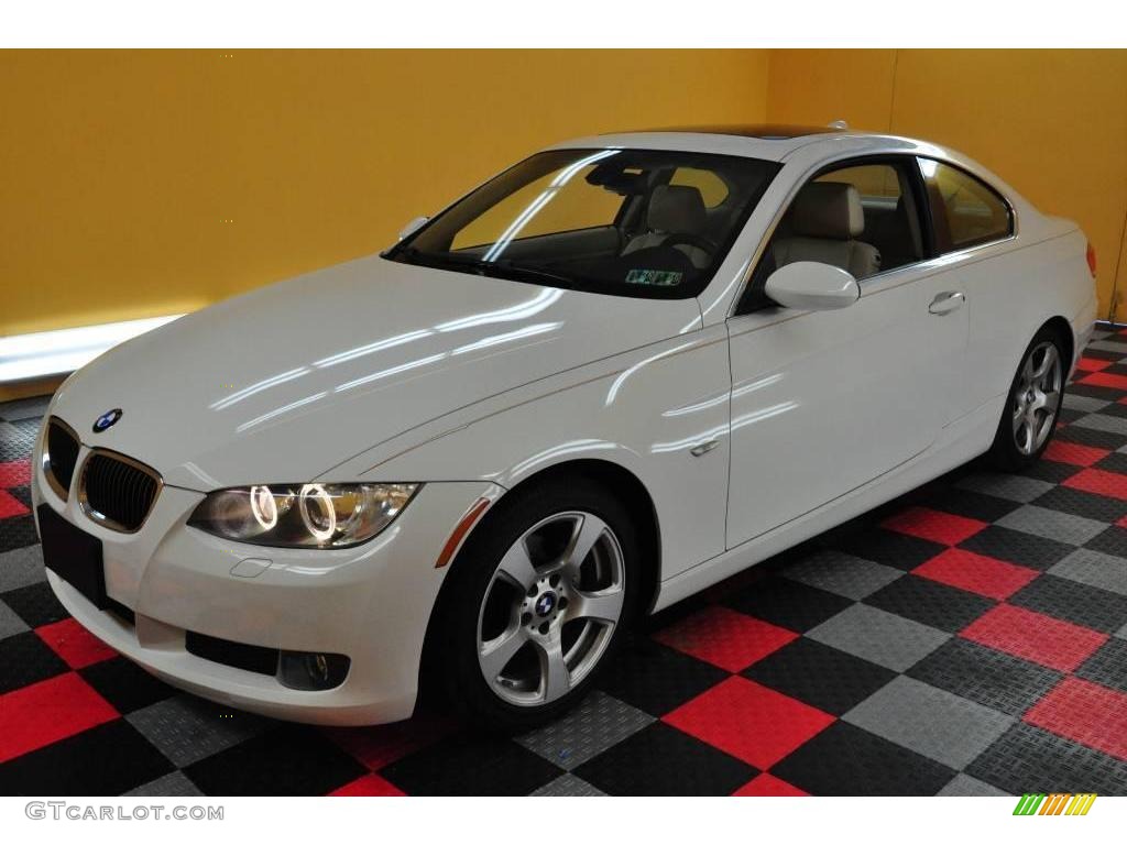 2007 3 Series 328i Coupe - Alpine White / Cream Beige photo #3