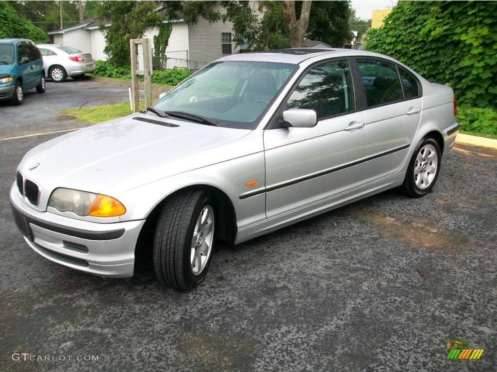 2001 3 Series 325i Sedan - Titanium Silver Metallic / Black photo #7