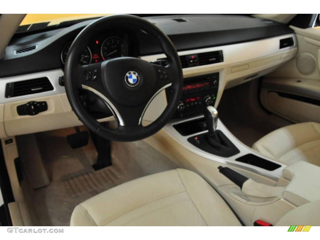 2007 3 Series 328i Coupe - Alpine White / Cream Beige photo #7