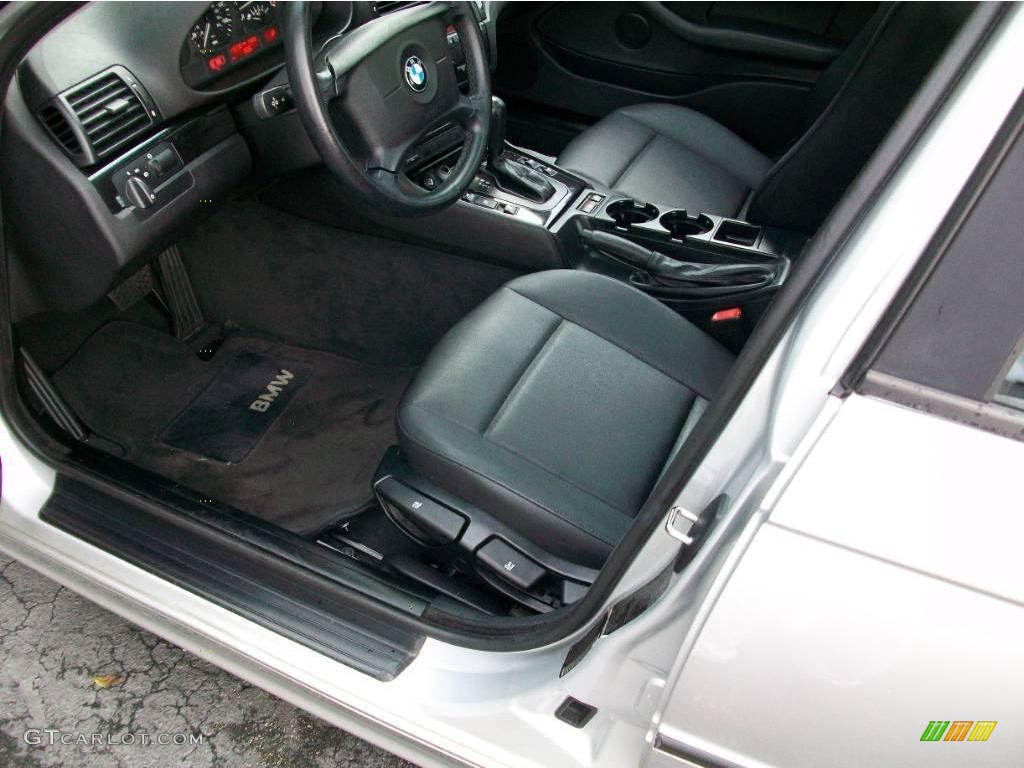 2001 3 Series 325i Sedan - Titanium Silver Metallic / Black photo #11