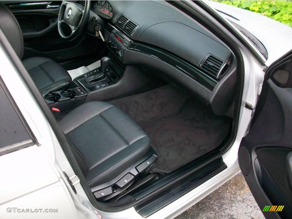 2001 3 Series 325i Sedan - Titanium Silver Metallic / Black photo #12