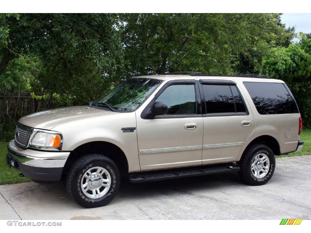 2000 Expedition XLT 4x4 - Harvest Gold Metallic / Medium Parchment photo #2