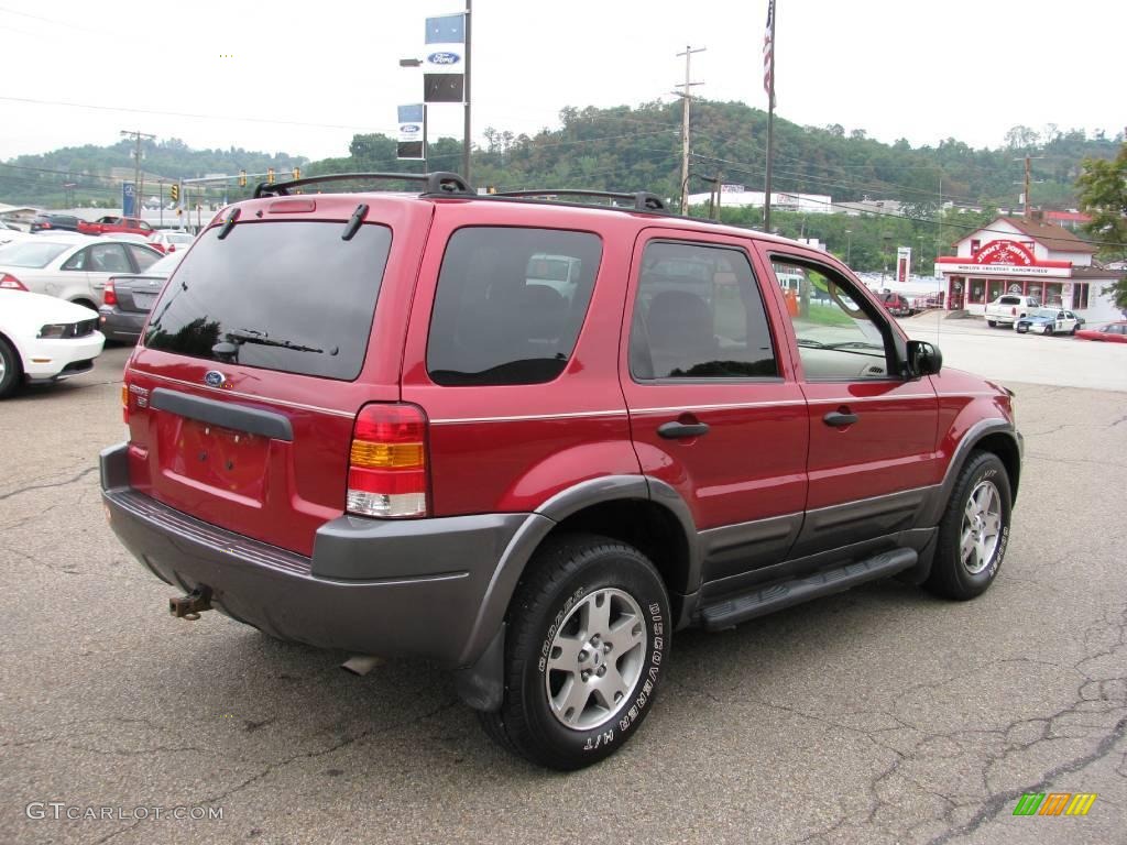 2003 Escape XLT V6 4WD - Redfire Metallic / Medium Dark Pebble photo #10