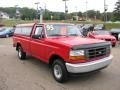 1995 Vermillion Red Ford F150 XL Regular Cab 4x4  photo #6