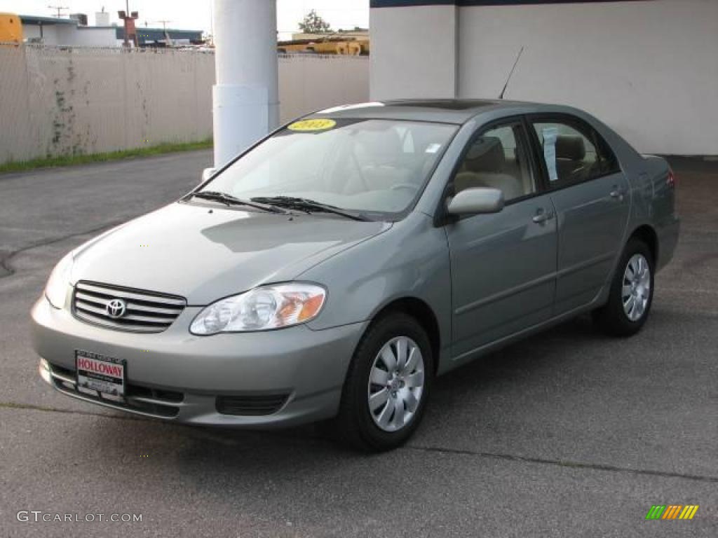 2003 Corolla LE - Mineral Green Metallic / Light Gray photo #1