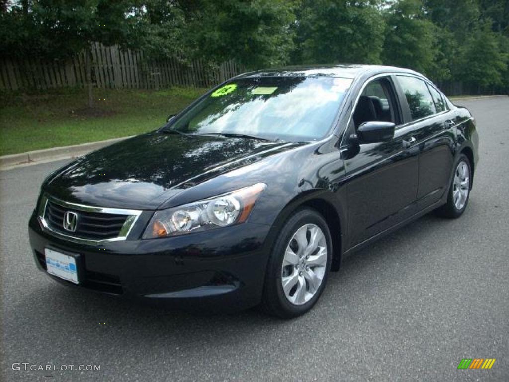 2008 Accord EX-L Sedan - Nighthawk Black Pearl / Black photo #7