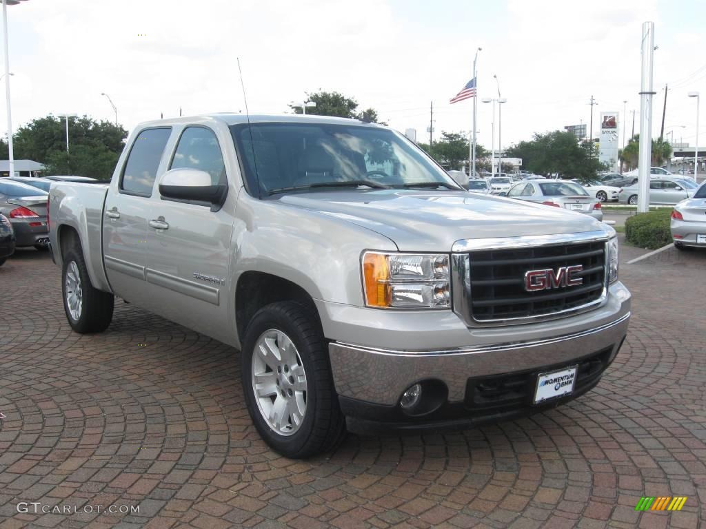 2008 Sierra 1500 SLT Crew Cab 4x4 - Silver Birch Metallic / Light Titanium photo #4