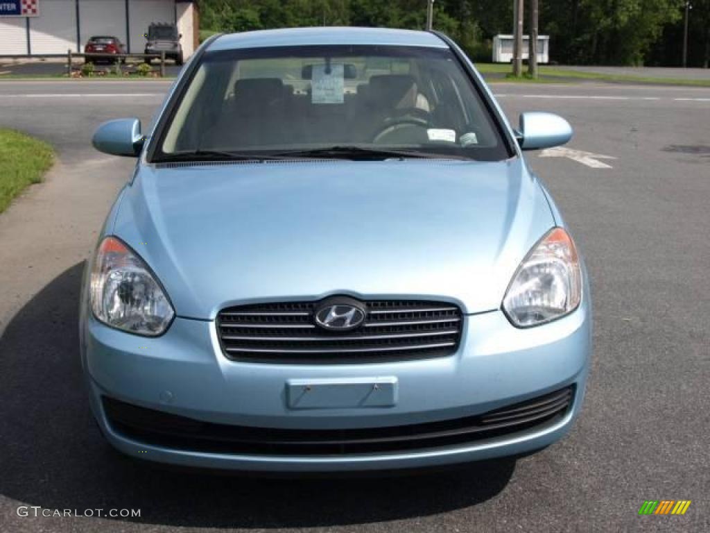 2006 Accent GLS Sedan - Ice Blue / Beige photo #3