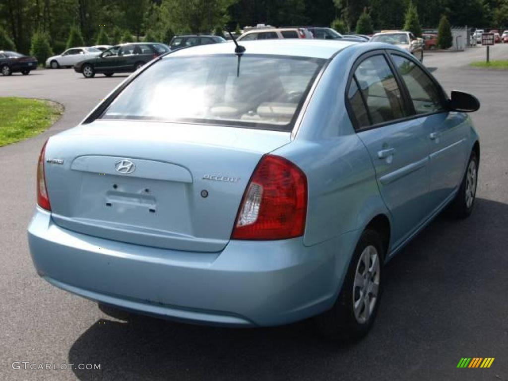 2006 Accent GLS Sedan - Ice Blue / Beige photo #4