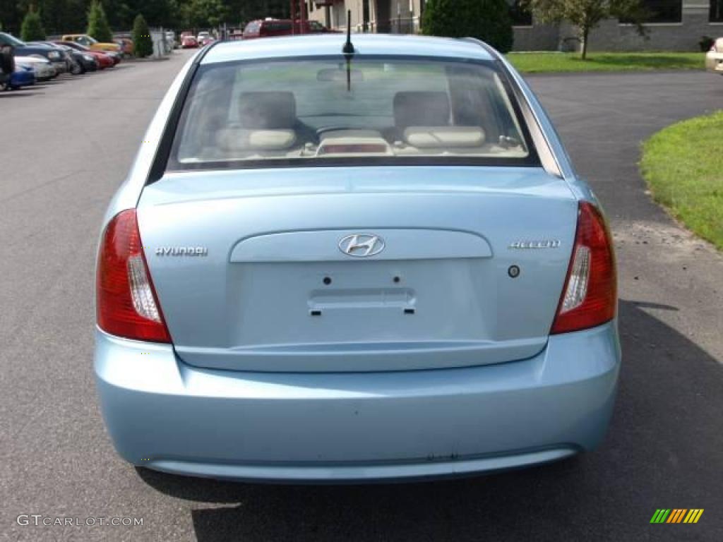 2006 Accent GLS Sedan - Ice Blue / Beige photo #5