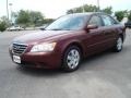 2009 Dark Cherry Red Hyundai Sonata GLS V6  photo #1