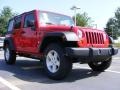 2009 Flame Red Jeep Wrangler Unlimited X 4x4  photo #4