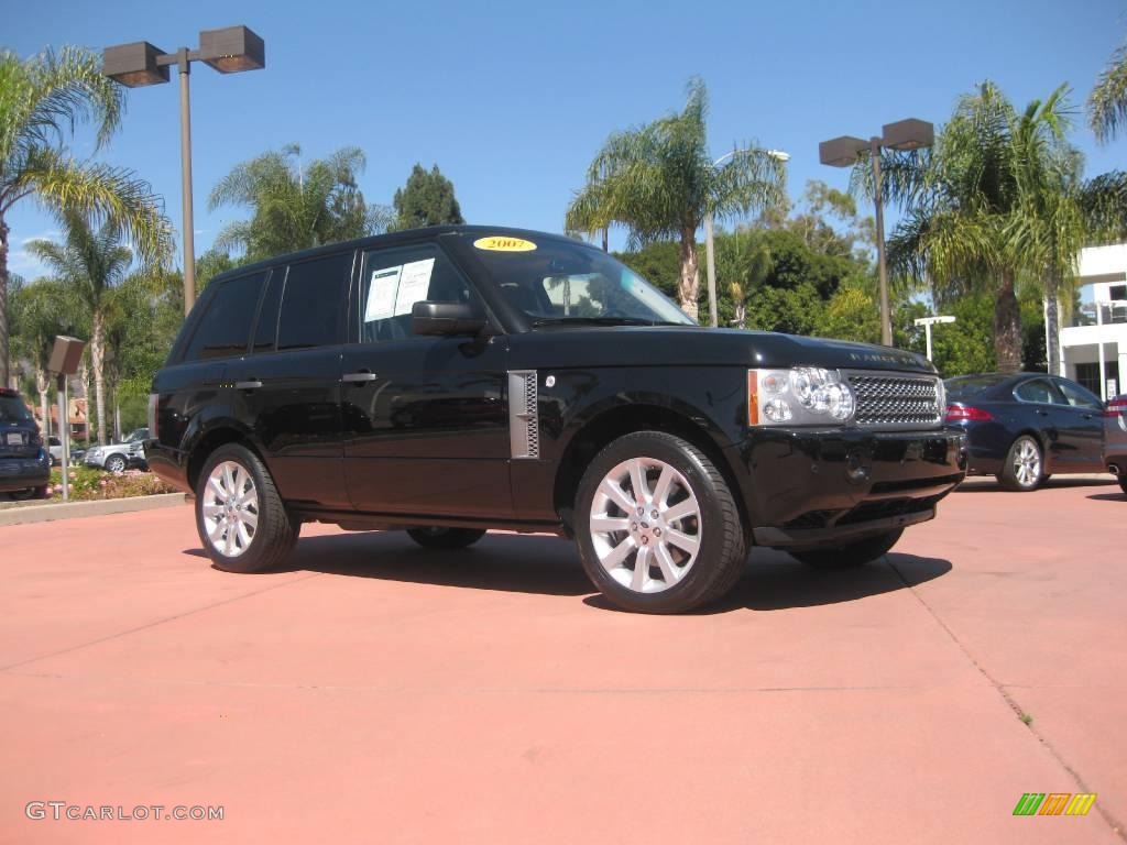 2007 Range Rover Supercharged - Java Black Pearl / Jet Black photo #3