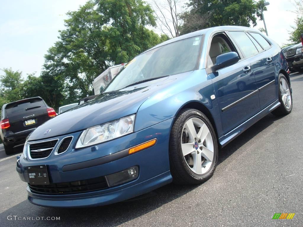 2006 9-3 Aero SportCombi Wagon - Fusion Blue Metallic / Parchment photo #2