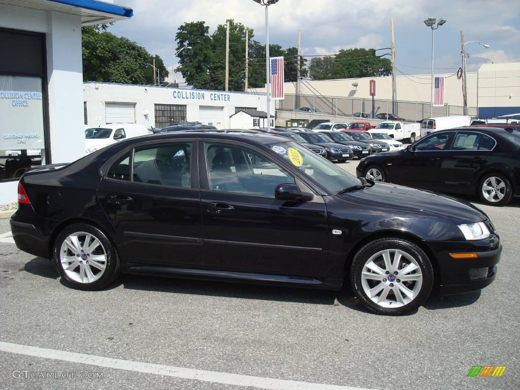 2007 9-3 2.0T Sport Sedan - Jet Black Metallic / Gray photo #6