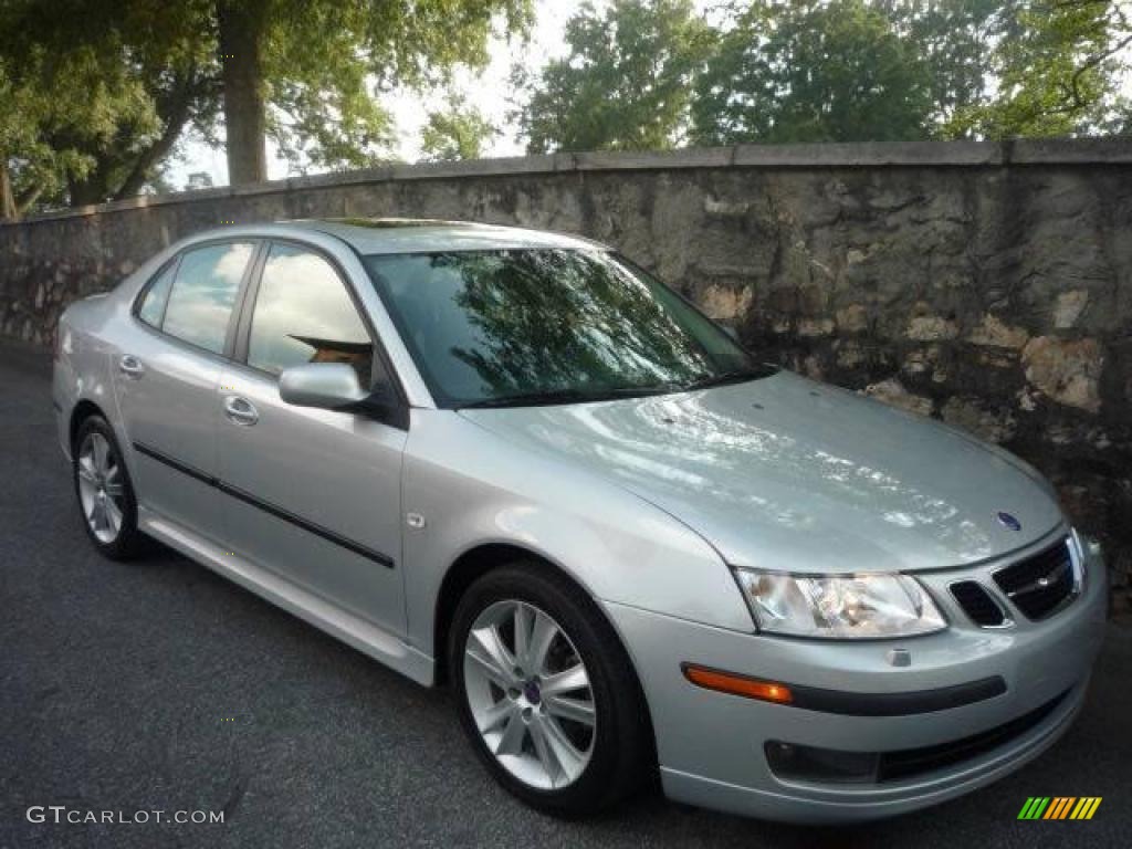 2007 9-3 2.0T Sport Sedan - Silver Metallic / Black/Gray photo #1