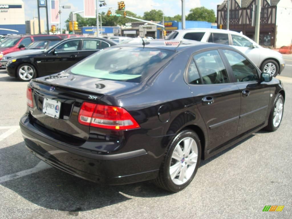 2007 9-3 2.0T Sport Sedan - Jet Black Metallic / Gray photo #7
