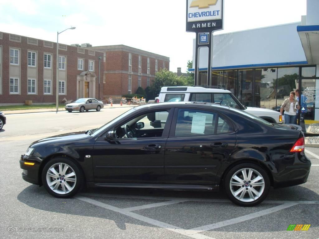 2007 9-3 2.0T Sport Sedan - Jet Black Metallic / Gray photo #10