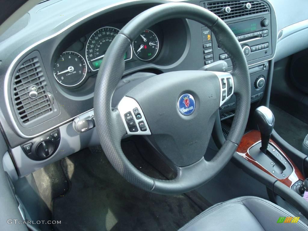 2007 9-3 2.0T Sport Sedan - Jet Black Metallic / Gray photo #11