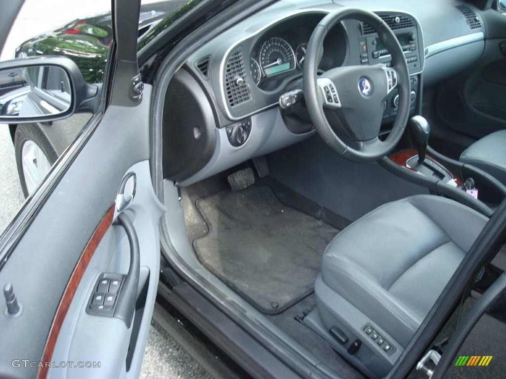2007 9-3 2.0T Sport Sedan - Jet Black Metallic / Gray photo #12