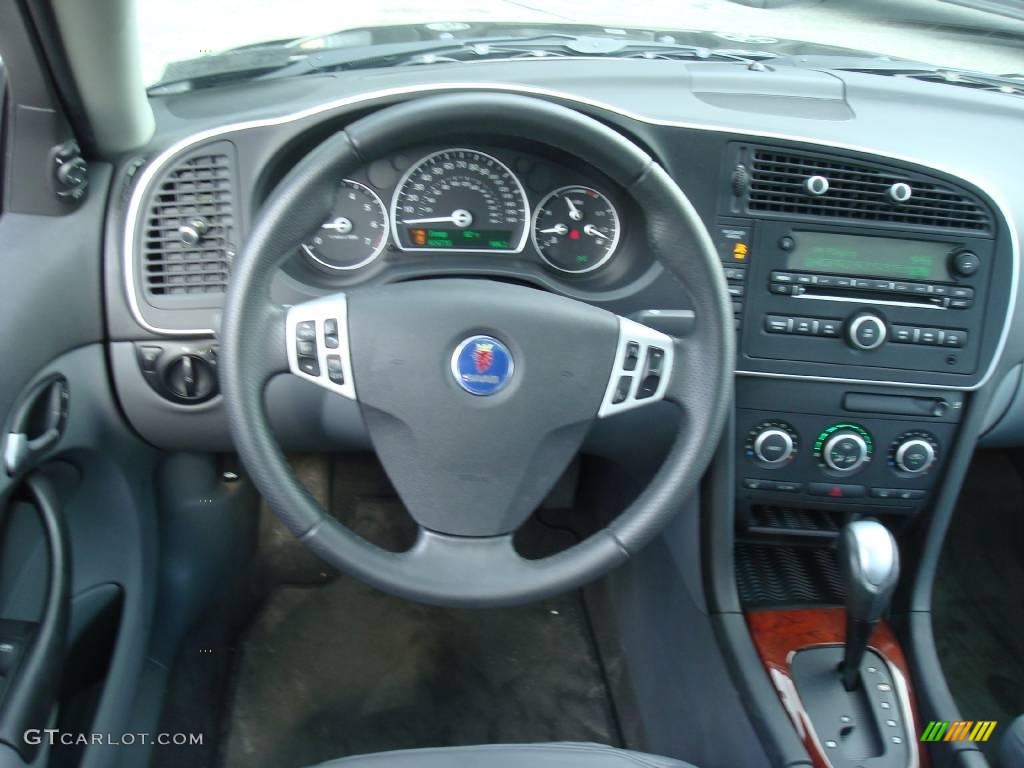 2007 9-3 2.0T Sport Sedan - Jet Black Metallic / Gray photo #32