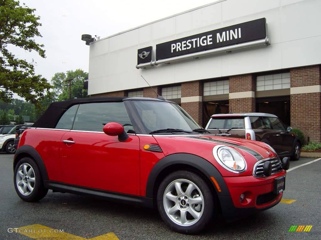 2009 Cooper Convertible - Chili Red / Black/Rooster Red photo #1