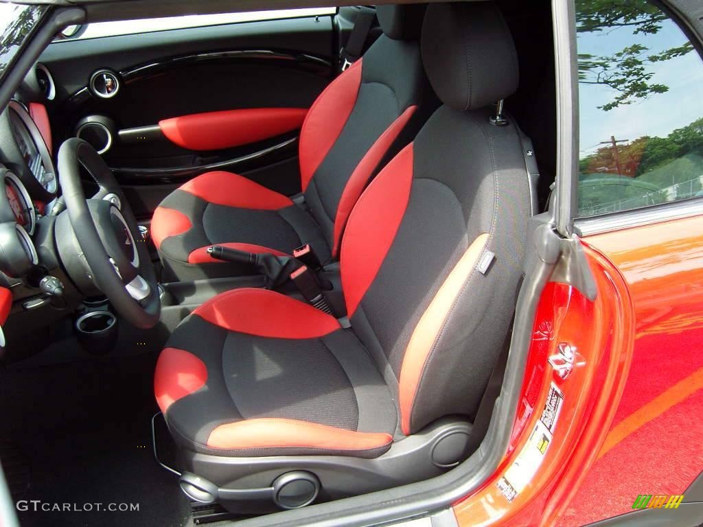 2009 Cooper Convertible - Chili Red / Black/Rooster Red photo #10