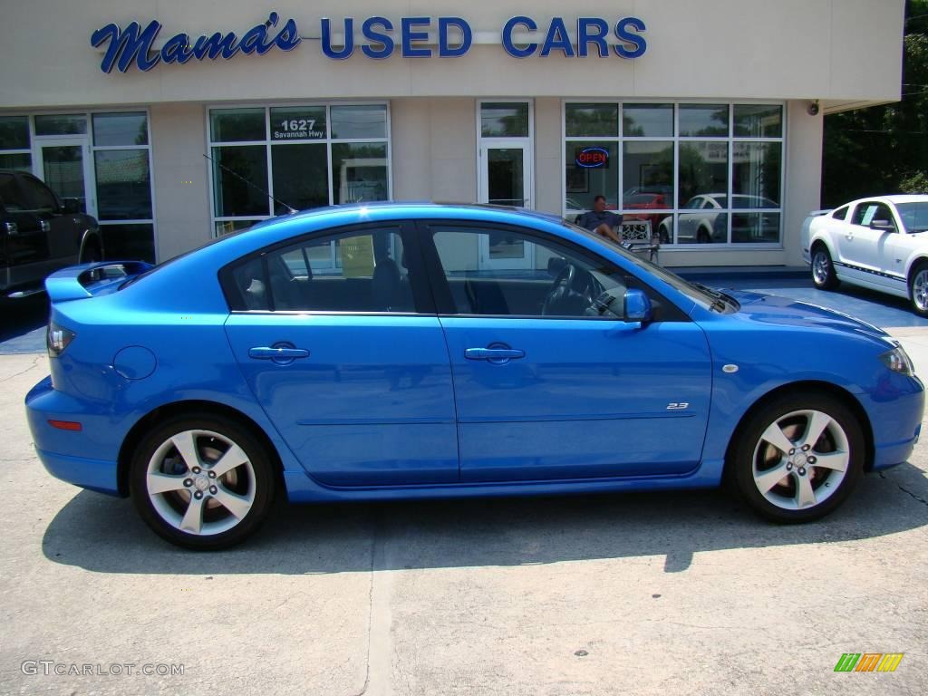 2004 MAZDA3 s Sedan - Winning Blue Mica / Black photo #1