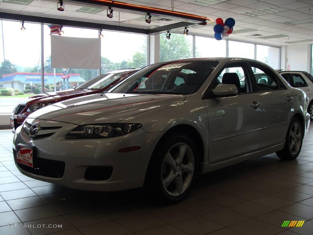 2007 MAZDA6 i Sport Sedan - Glacier Silver Metallic / Black photo #1