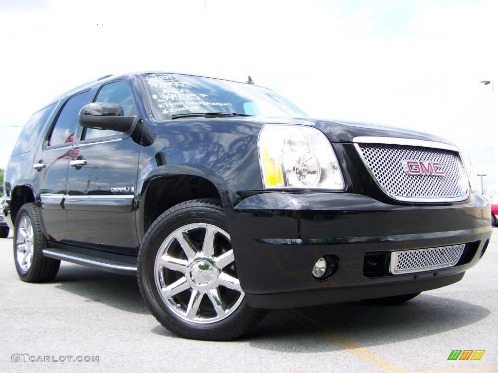 2007 Yukon Denali AWD - Onyx Black / Cocoa/Light Cashmere photo #1