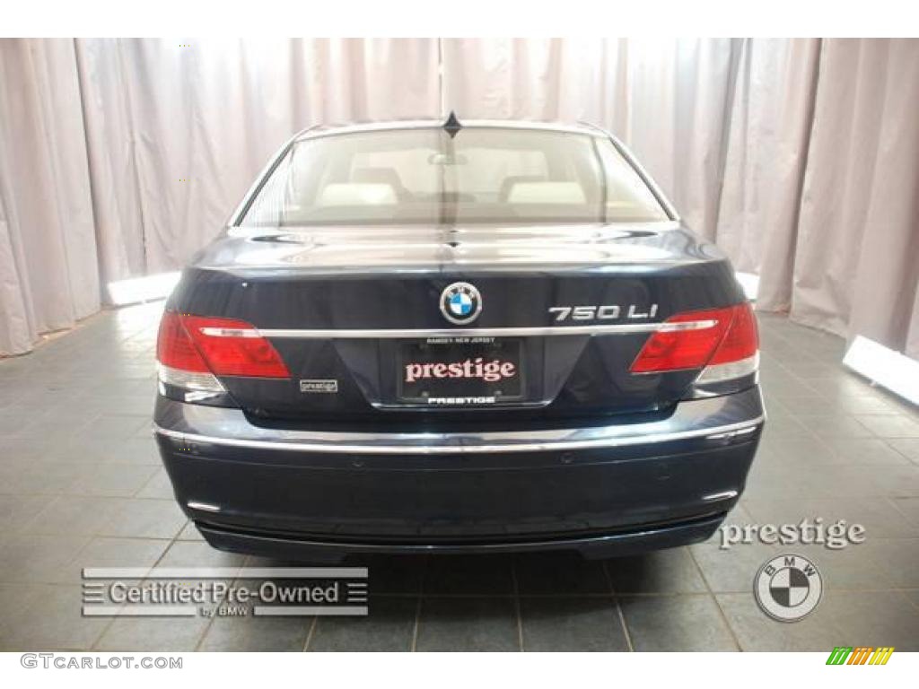 2007 7 Series 750Li Sedan - Monaco Blue Metallic / Cream Beige photo #2
