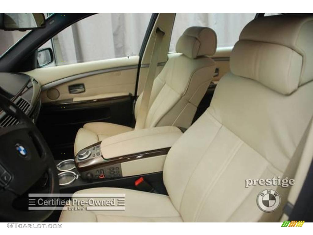 2007 7 Series 750Li Sedan - Monaco Blue Metallic / Cream Beige photo #9
