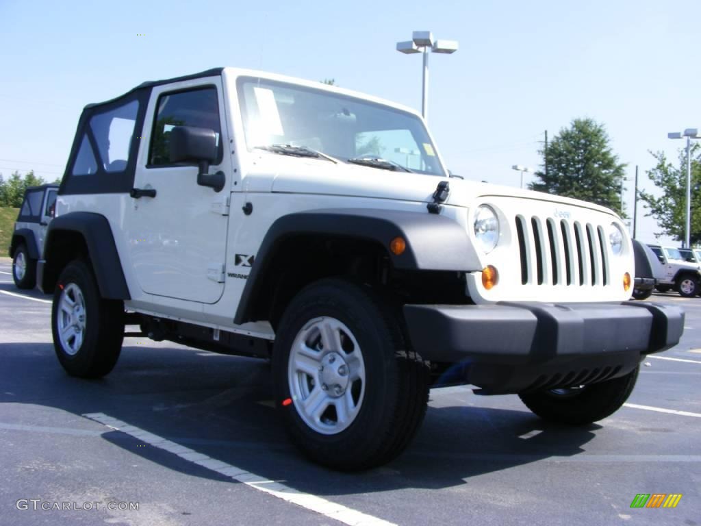 2009 Wrangler X 4x4 - Stone White / Dark Slate Gray/Medium Slate Gray photo #4