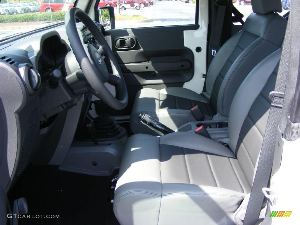 2009 Wrangler X 4x4 - Stone White / Dark Slate Gray/Medium Slate Gray photo #6