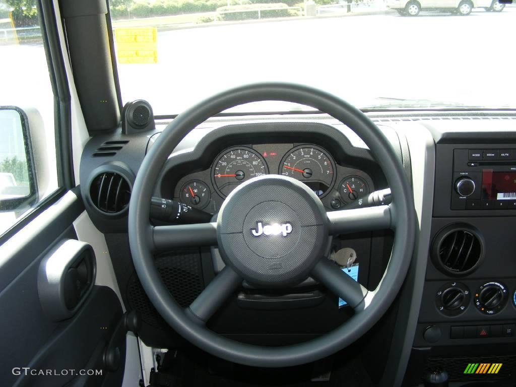 2009 Wrangler X 4x4 - Stone White / Dark Slate Gray/Medium Slate Gray photo #11