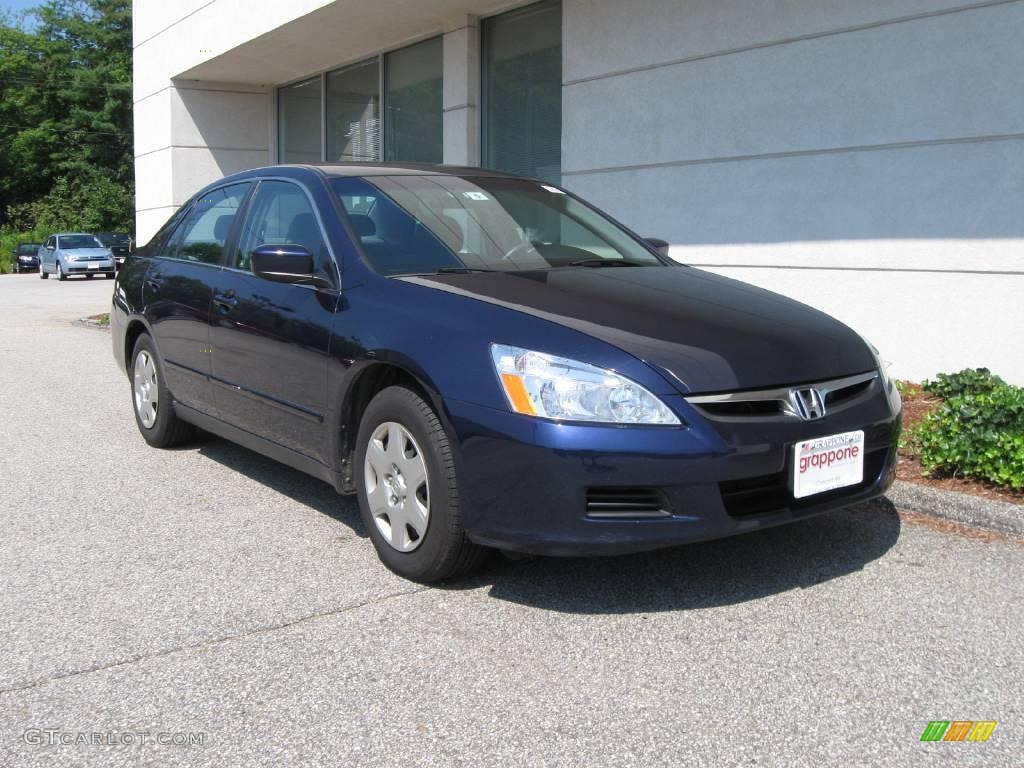 2007 Accord LX Sedan - Royal Blue Pearl / Gray photo #1