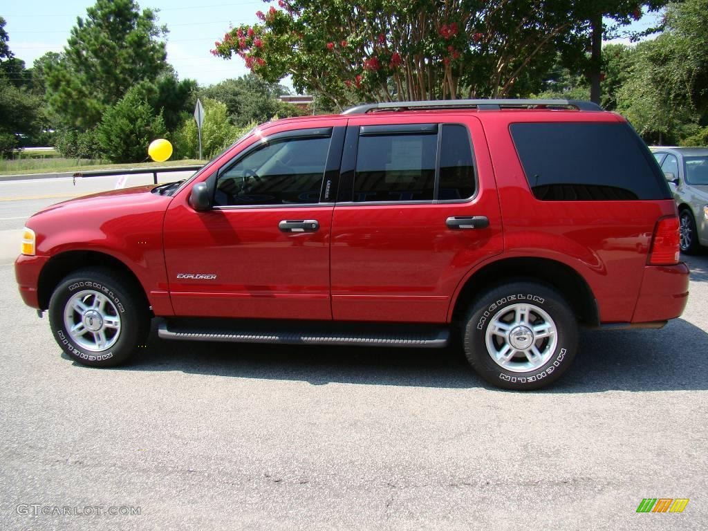 2004 Explorer XLT 4x4 - Redfire Metallic / Medium Parchment photo #5