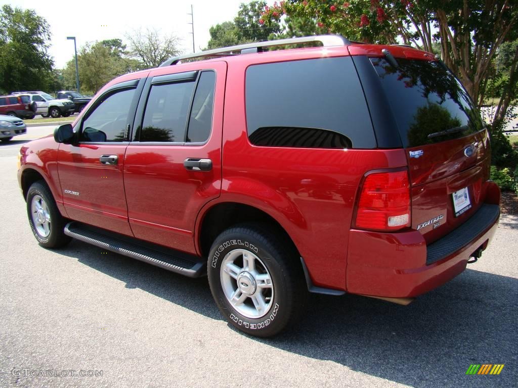 2004 Explorer XLT 4x4 - Redfire Metallic / Medium Parchment photo #6