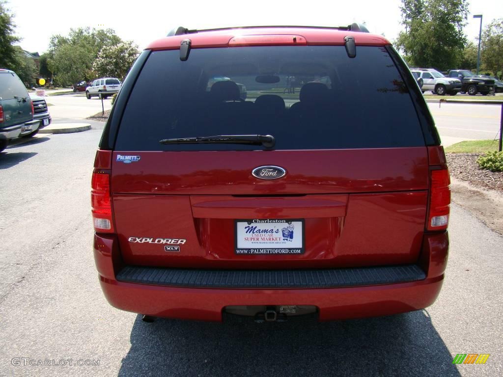 2004 Explorer XLT 4x4 - Redfire Metallic / Medium Parchment photo #7