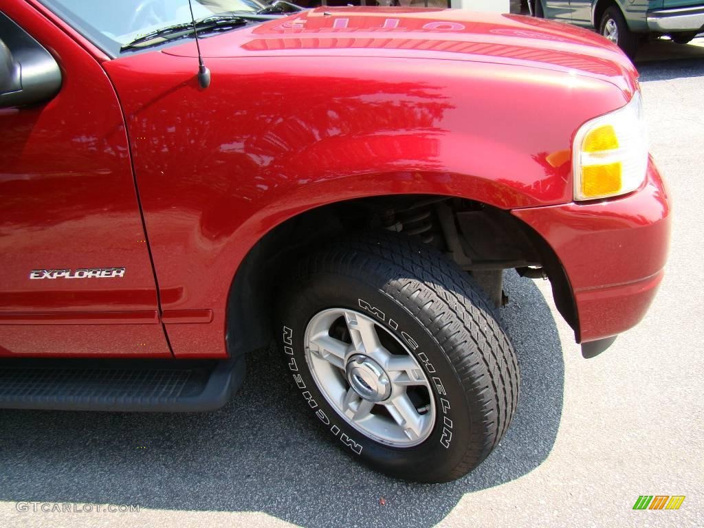 2004 Explorer XLT 4x4 - Redfire Metallic / Medium Parchment photo #22