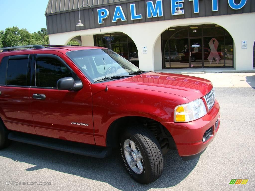 2004 Explorer XLT 4x4 - Redfire Metallic / Medium Parchment photo #23
