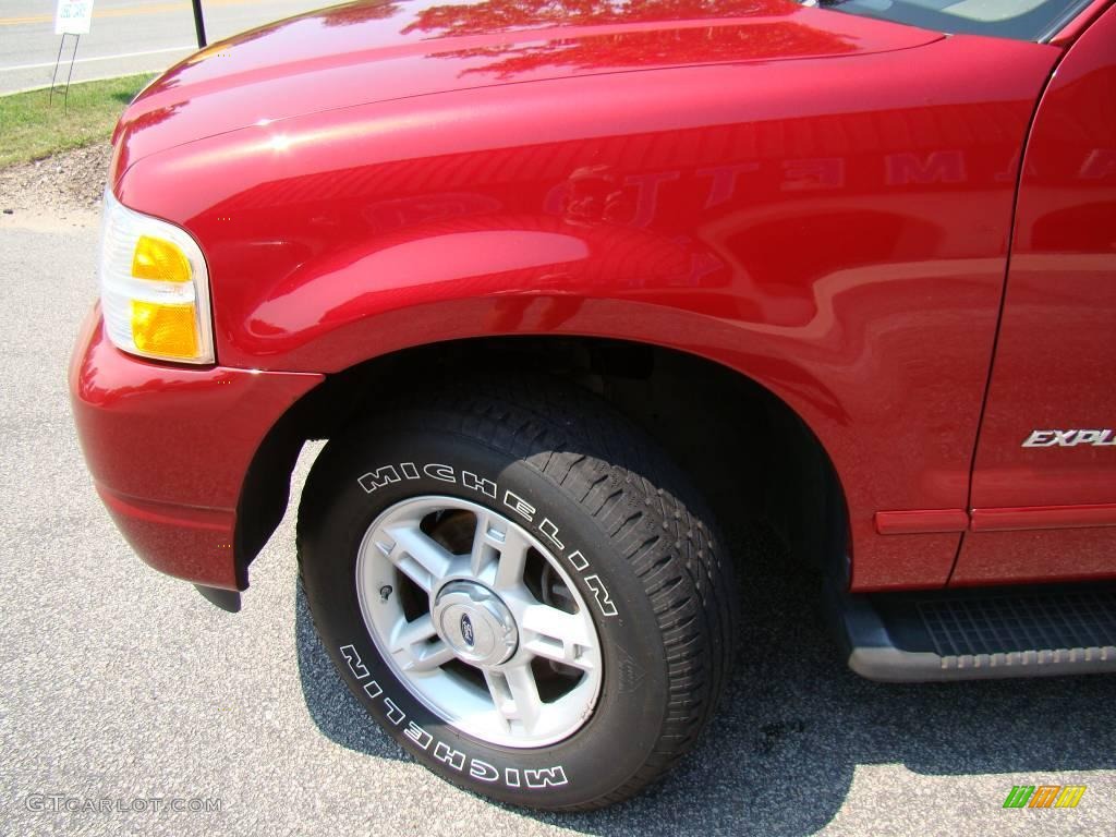 2004 Explorer XLT 4x4 - Redfire Metallic / Medium Parchment photo #24