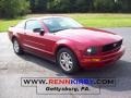 2008 Dark Candy Apple Red Ford Mustang V6 Deluxe Coupe  photo #1