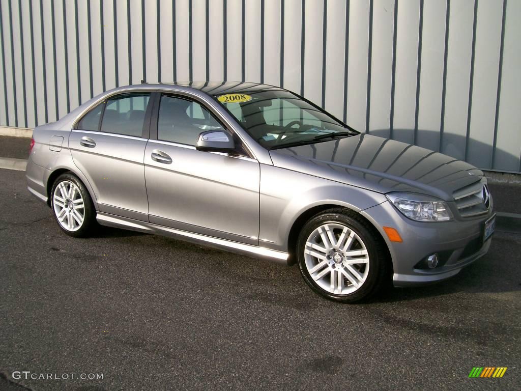 2008 C 300 Sport - Palladium Silver Metallic / Black photo #1