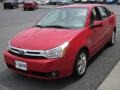 2008 Vermillion Red Ford Focus SES Sedan  photo #3